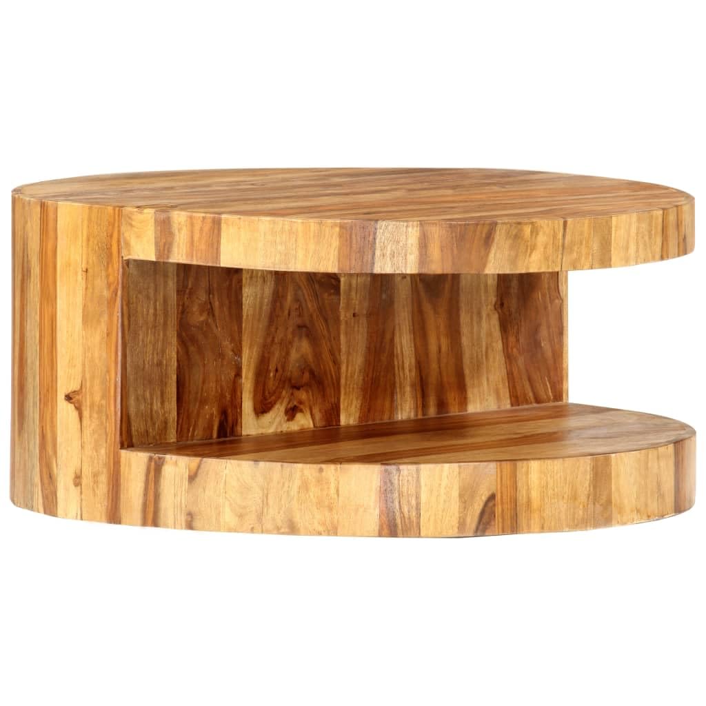 Solid Sheesham Wood Round Coffee Table G14857