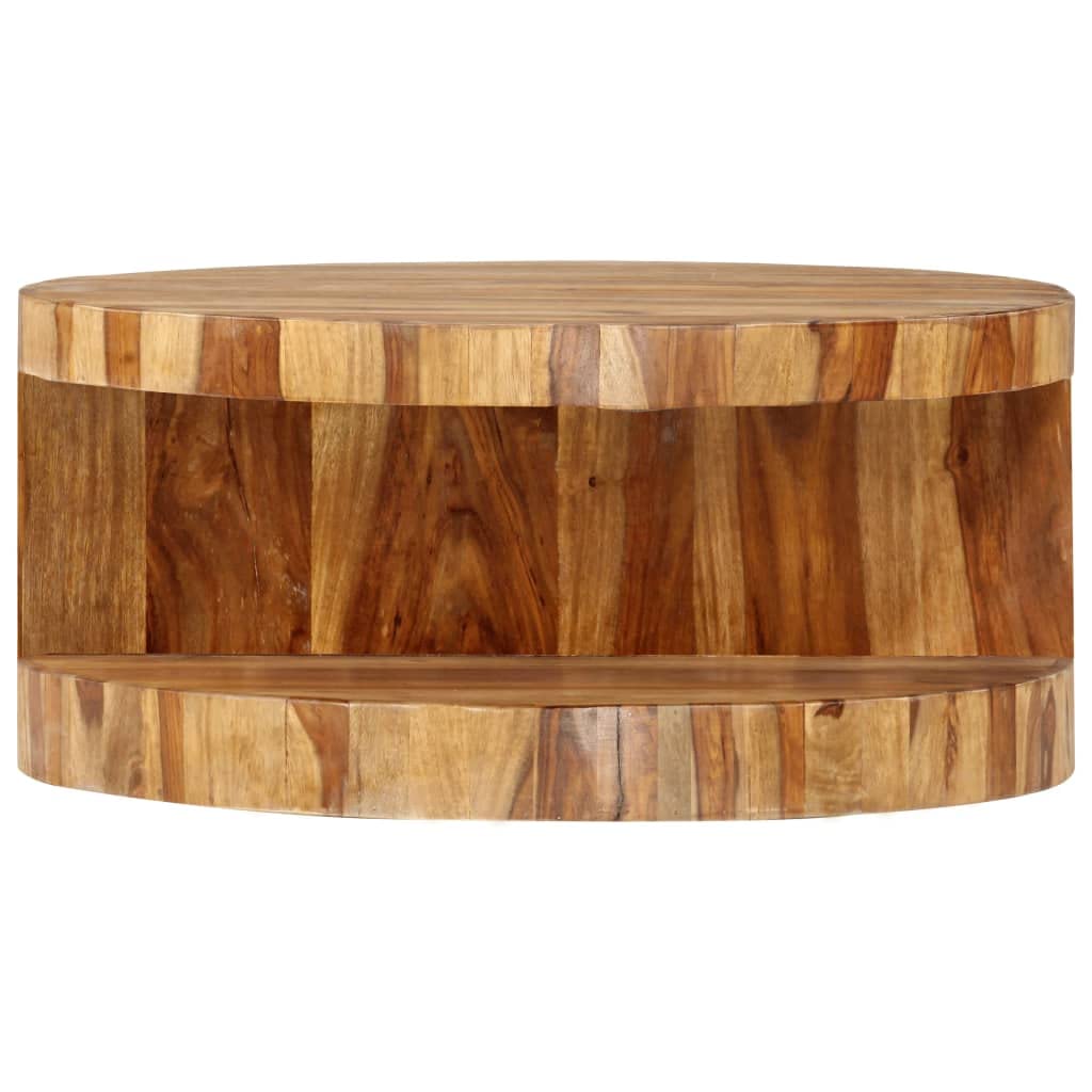 Solid Sheesham Wood Round Coffee Table G14857