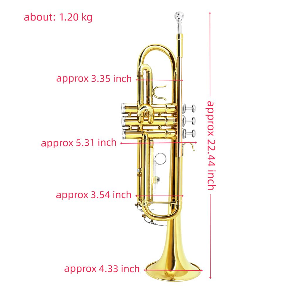 Standard Trumpet Set with Carrying Case 7C Mouthpiece Brass J94966