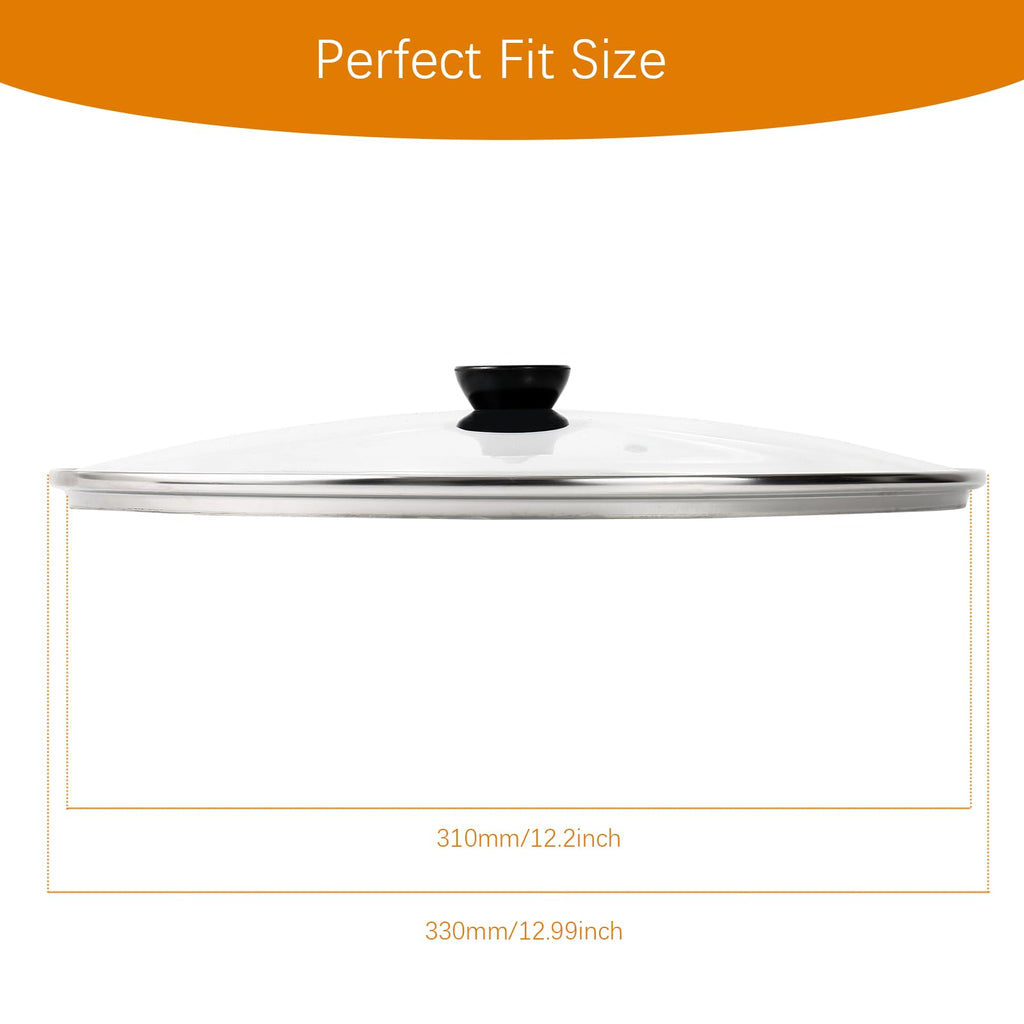 13 Inch Clear Tempered Glass Pan Lid M816