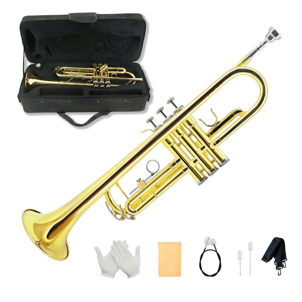 Standard Trumpet Set with Carrying Case 7C Mouthpiece Brass J94966