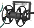 Wall Mounted Hose Reel with Storage Basket, Black R2274