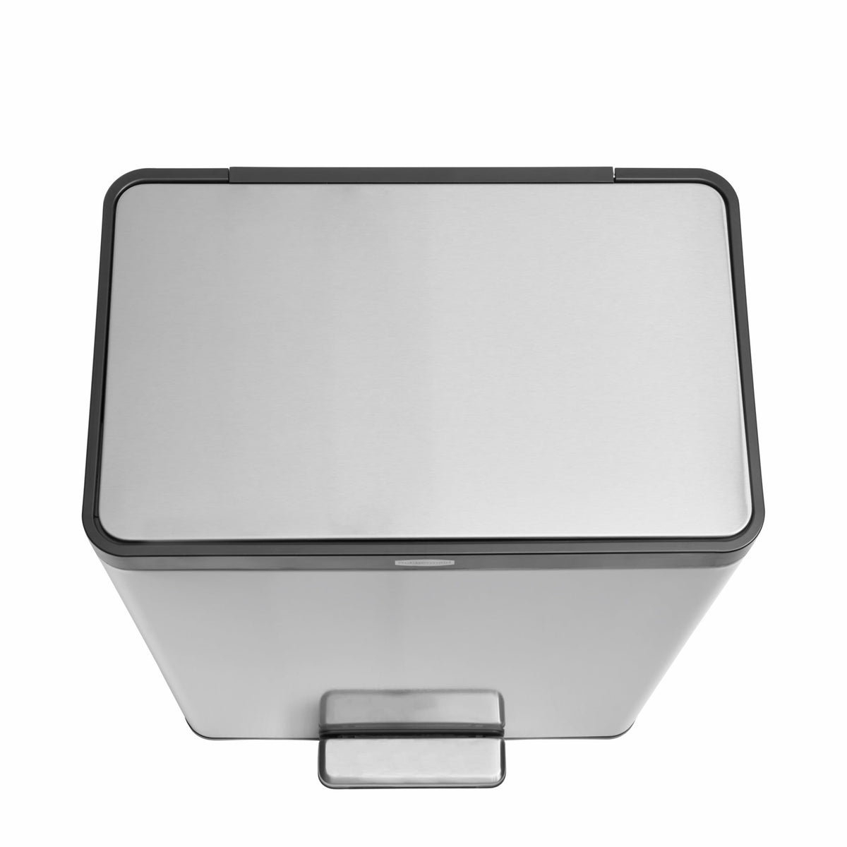 Stainless Steel Step-On Trash Can, 12 Gallon P513