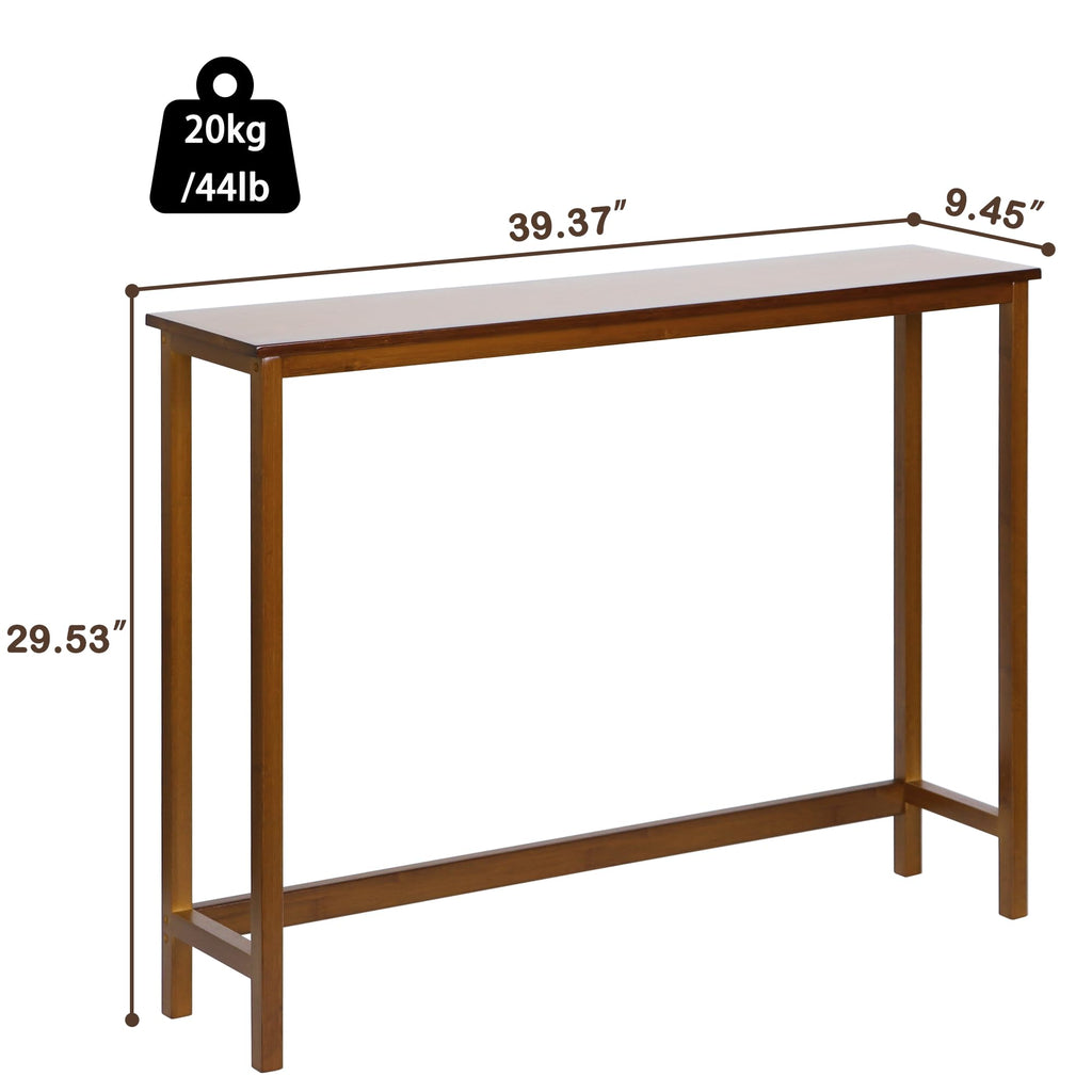 Bamboo Narrow Wood Console Table D59328