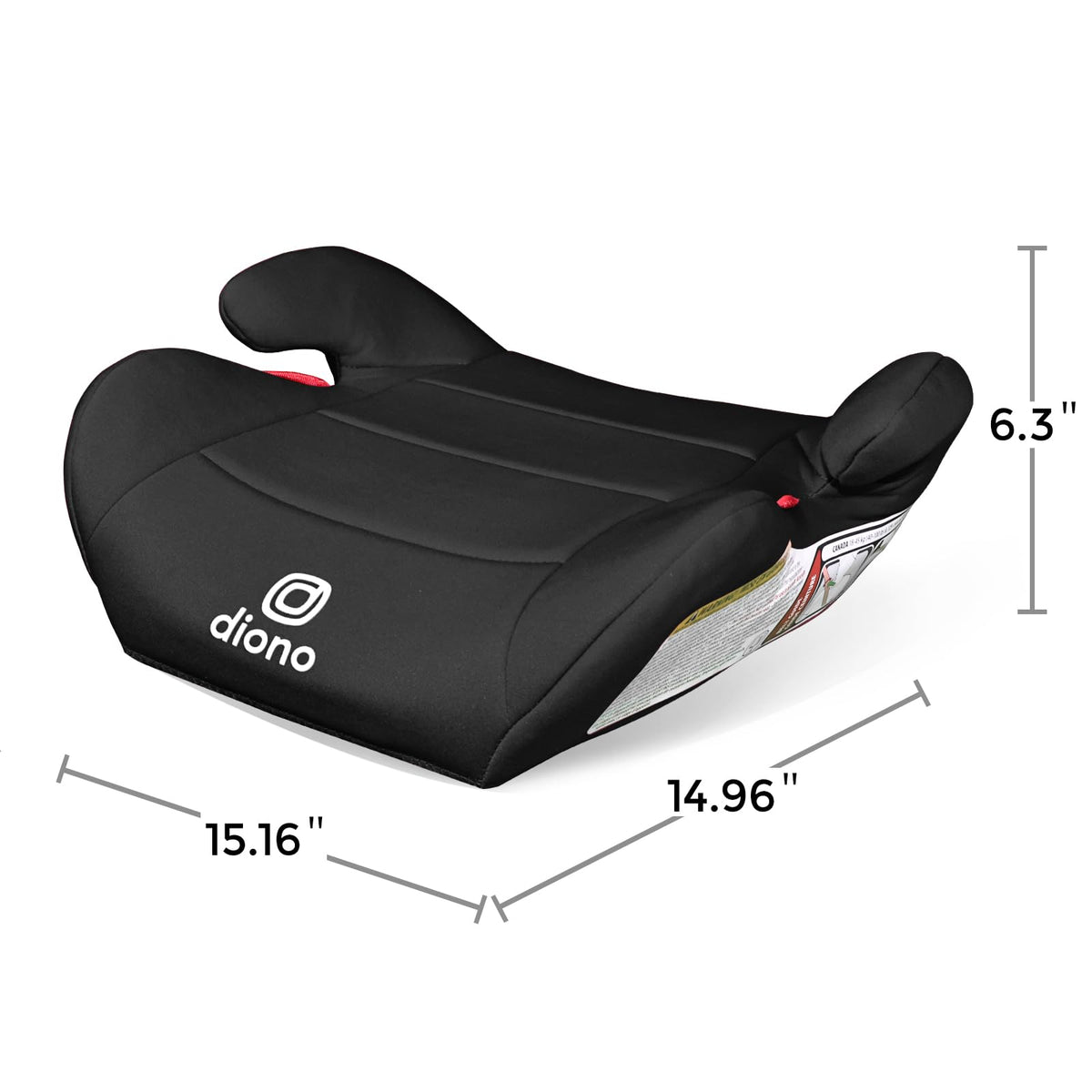 Black Backless Booster Car Seat, Pack of 2 J913682