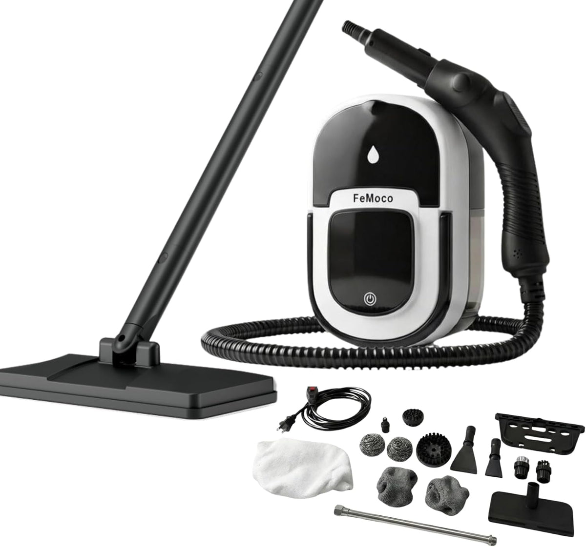 2-in-1 Steam Cleaner & Steam Mop with 1.6L Tank, 15s Heat Up, 16-Piece Kit U24610