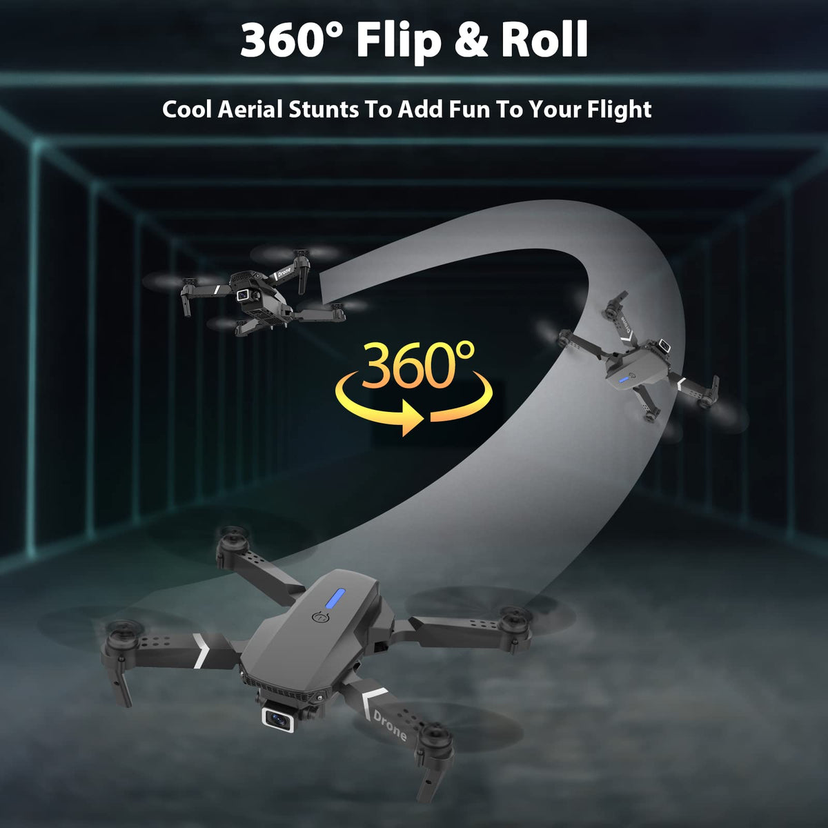 Foldable RC Quadcopter Drone with 1080P Camera, 2 Batteries, Carrying Case F556989