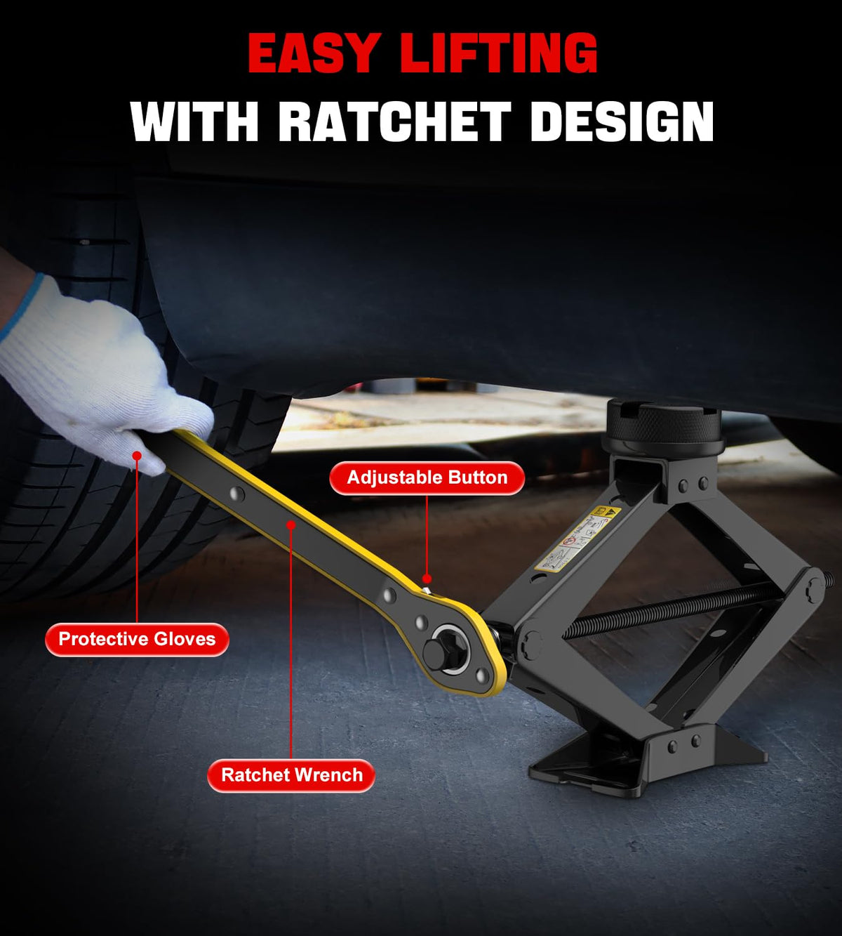 2.5 Ton Black Scissor Lift Jack E700