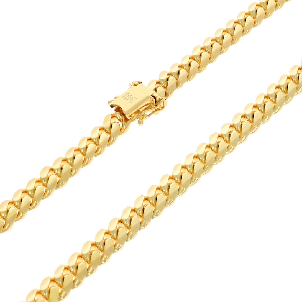 18k Yellow Gold Cuban Link Chain Necklace F14955