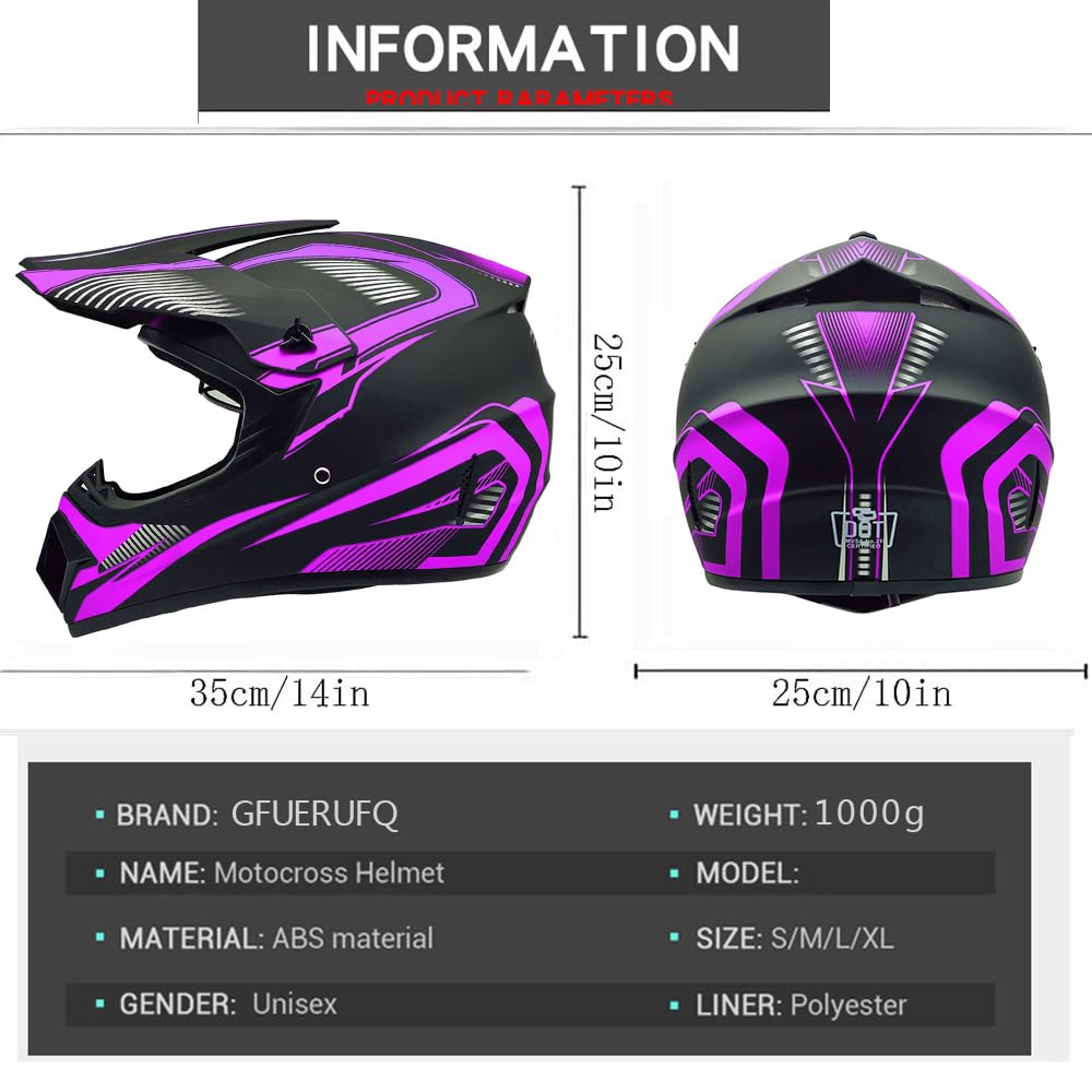 Adult Off-Road ATV Motocross Helmets with Goggles Gloves Z885