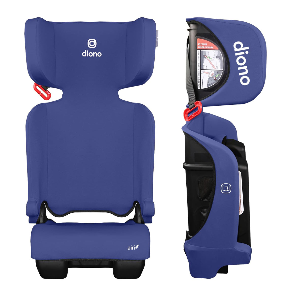 Foldable High Back Booster Seat, 40–100 lbs, Blue X732