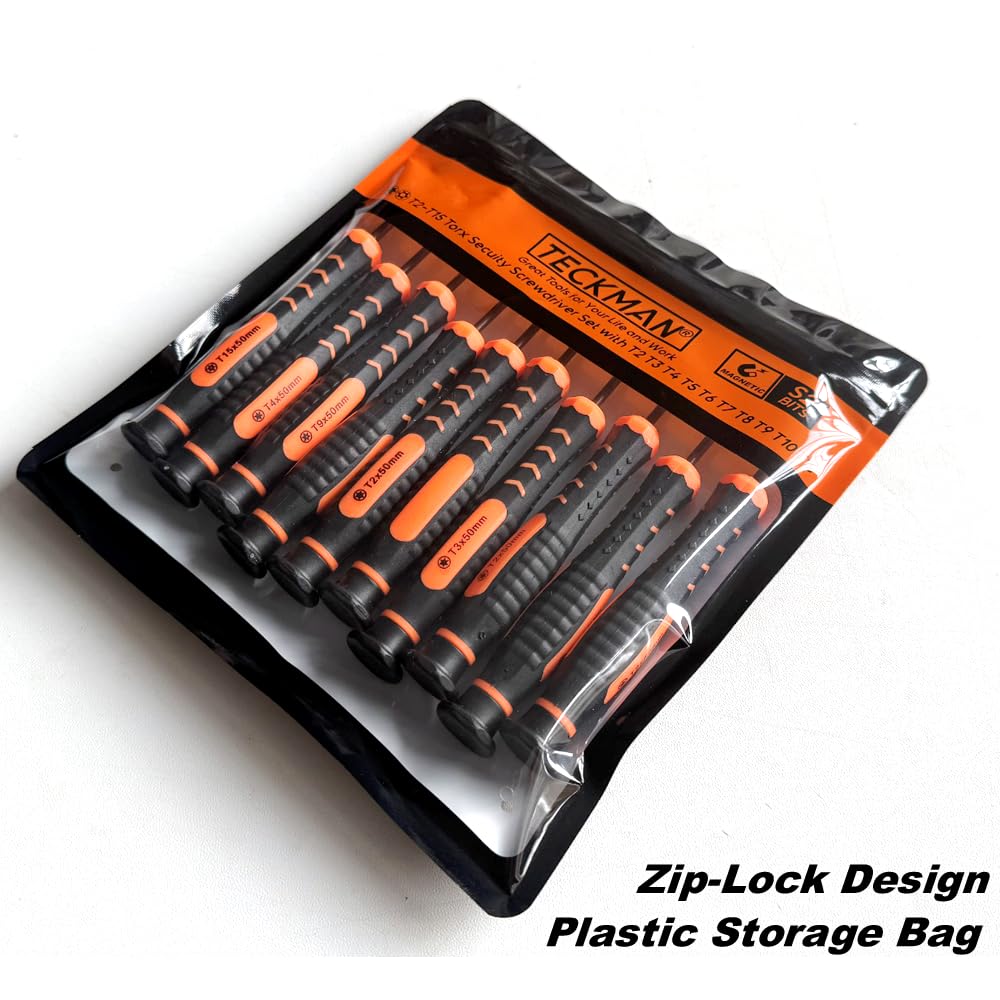 Torx Screwdriver Set of T2-T15, 10-Piece Magnetic Security Screwdrivers R805