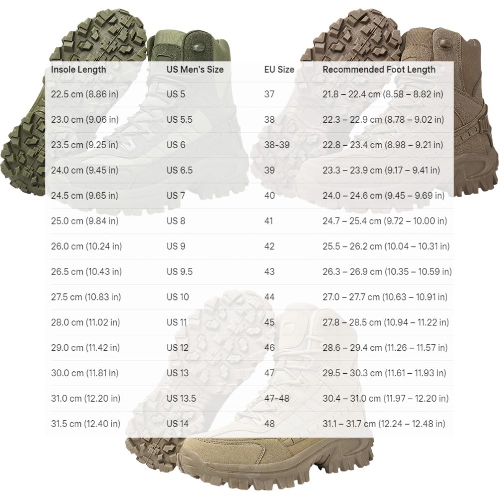 Lightweight Waterproof Tactical Hiking Work Boots with Side Zipper U162350