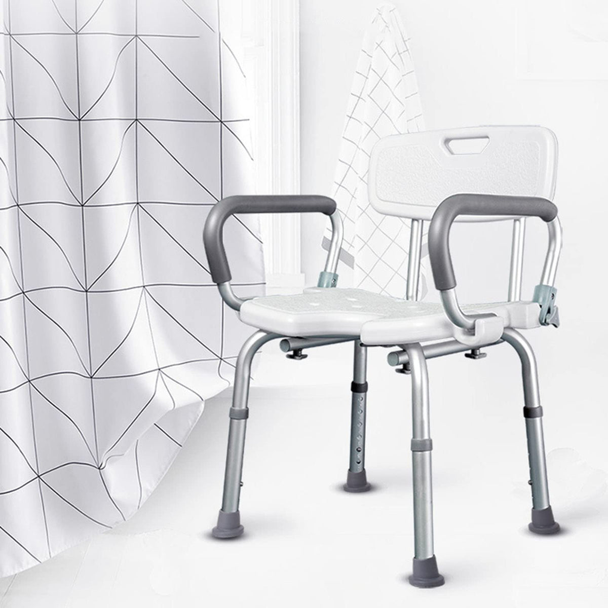 Padded Shower Chair with Arms and Back E171796