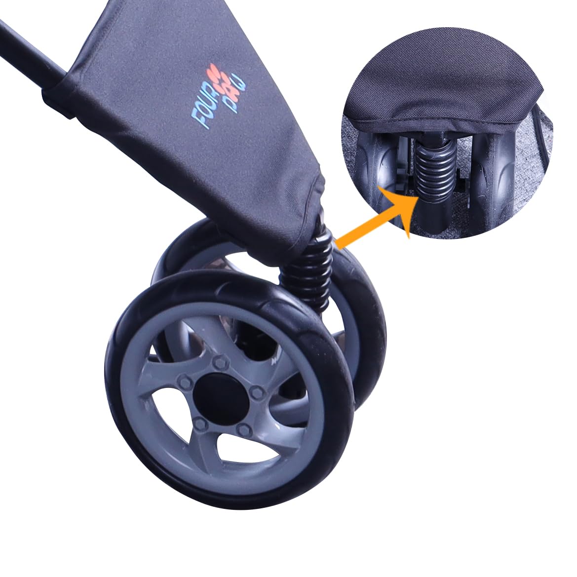 3 Wheels Pet Stroller with Storage Basket Q93241