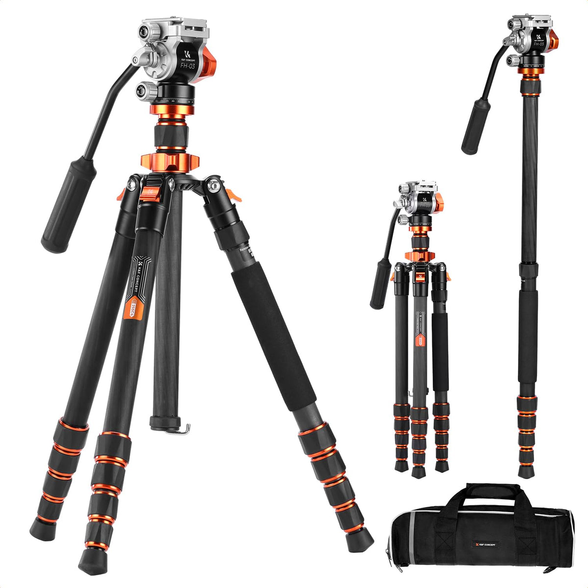 Carbon Fiber Tripod with Fluid Head M873