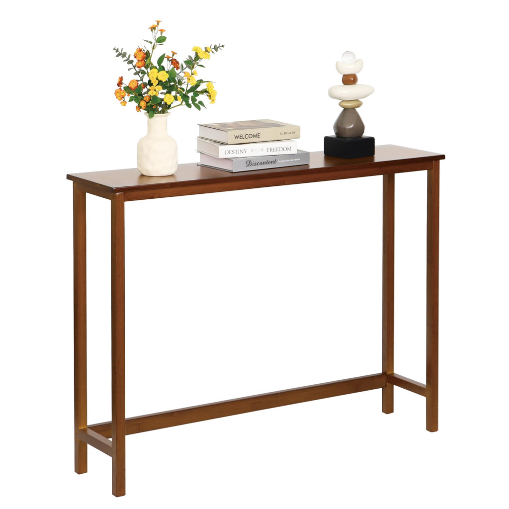 Bamboo Narrow Wood Console Table D59328