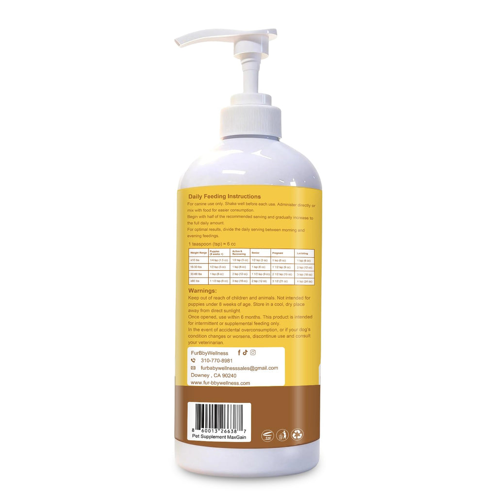 High-Calorie Dog Weight Gainer Gel with Salmon Oil, Probiotics, Vitamins & Electrolytes W73232