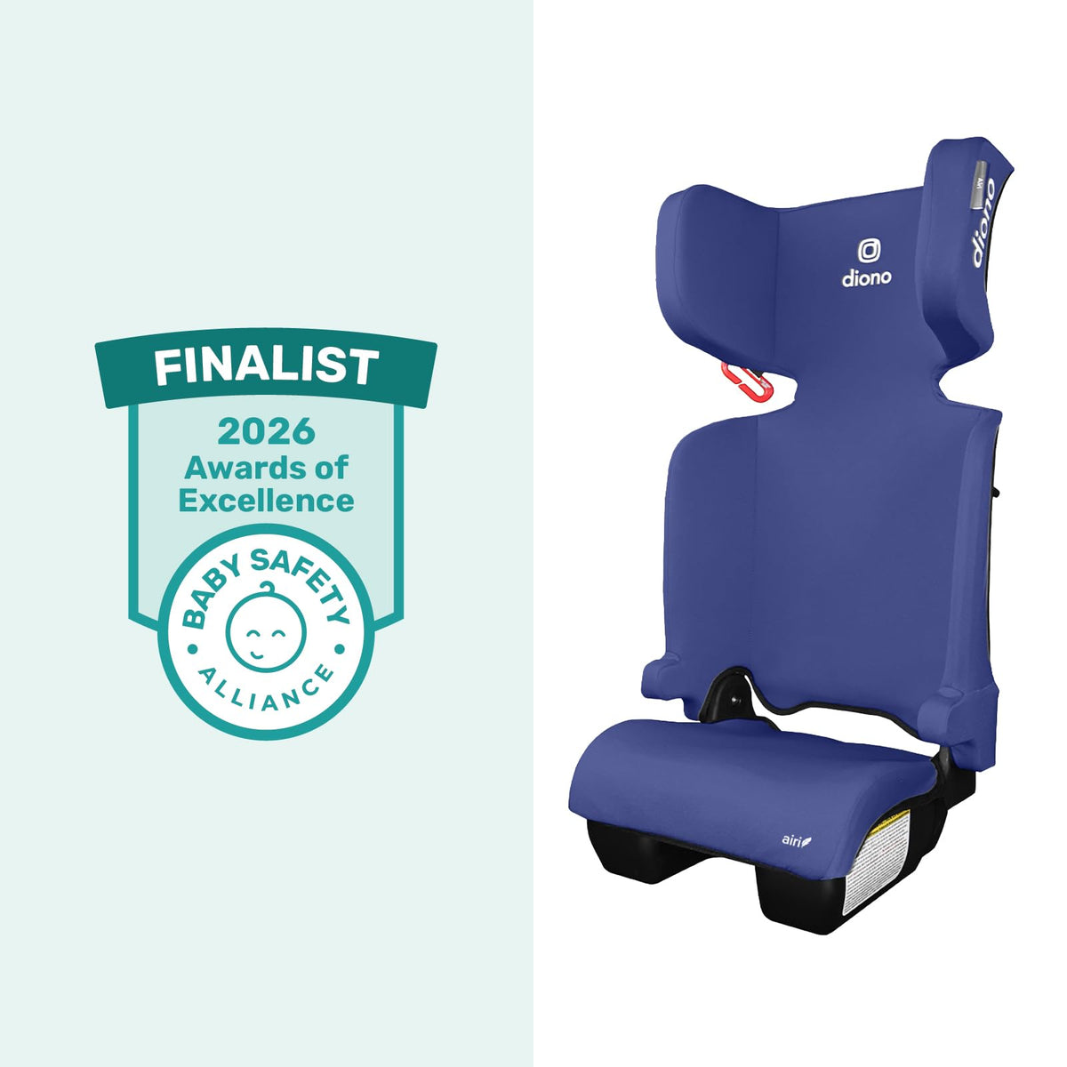 Foldable High Back Booster Seat, 40–100 lbs, Blue X732