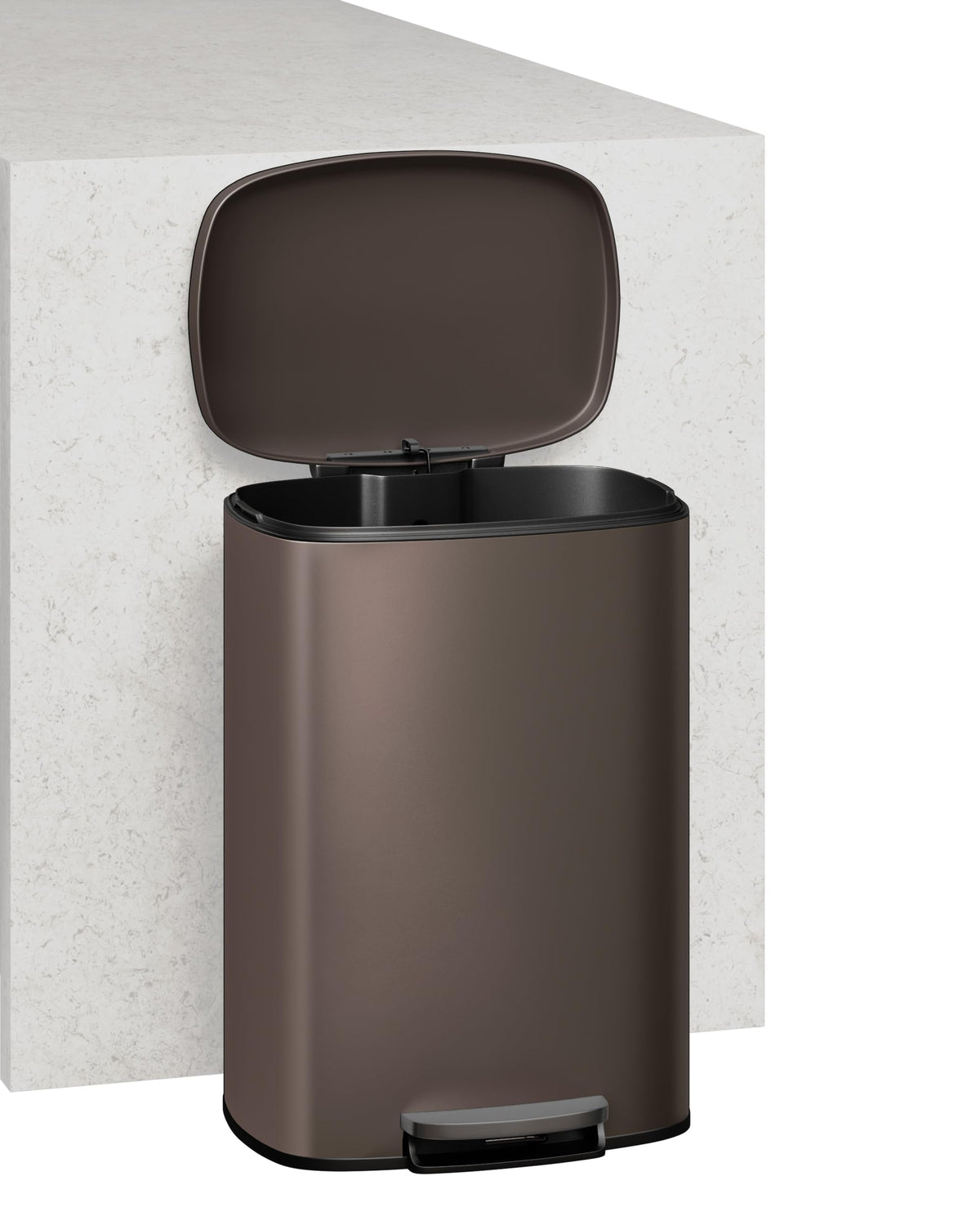 13.2 Gal & 2.6 Gal Stainless Steel Step-On Trash Can Combo Set B497