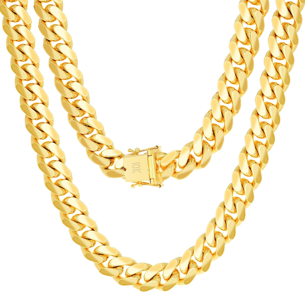 10k Yellow Gold Cuban Link Chain Necklace P87497