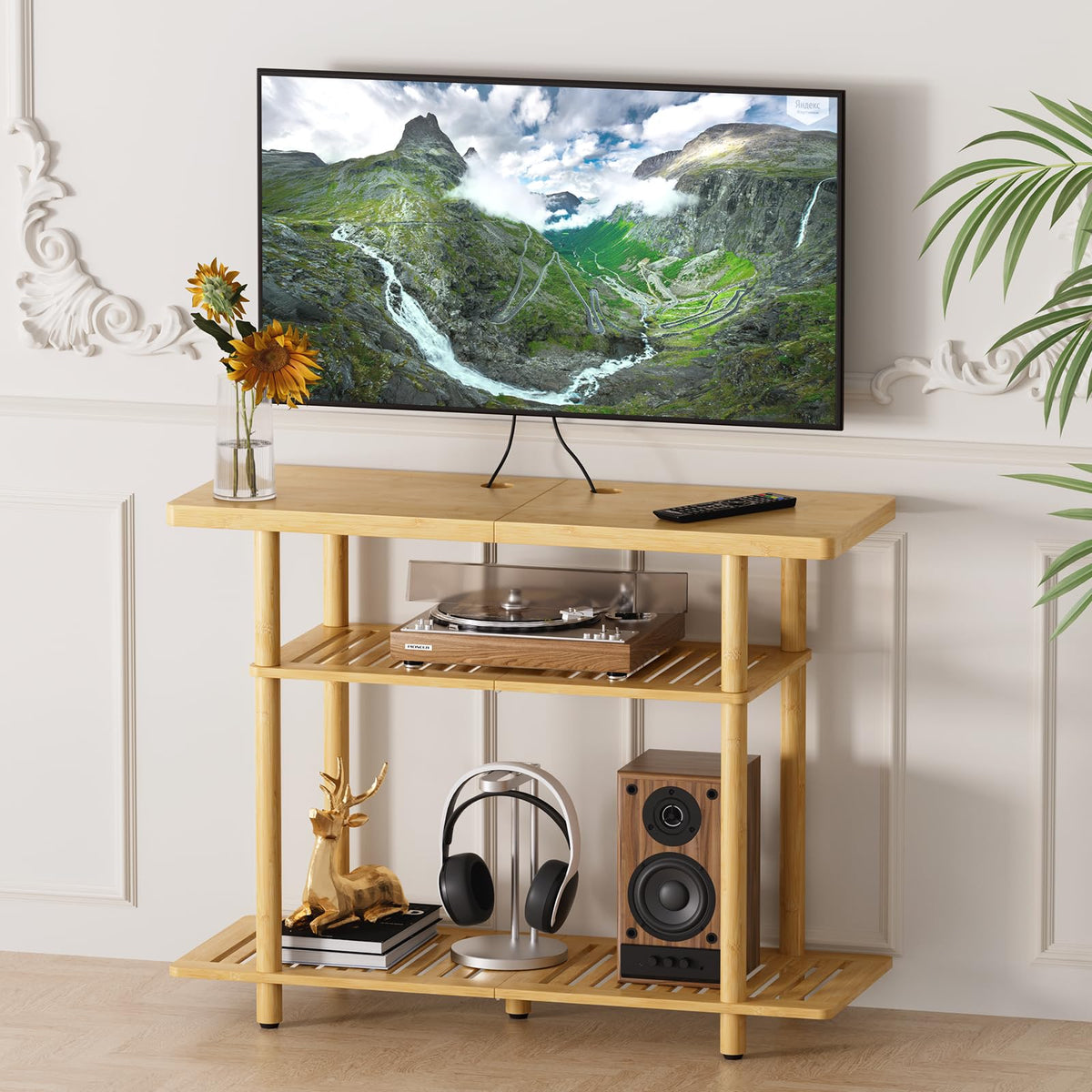 Bamboo 3-Tier TV Stand for up to 32 Inch B661