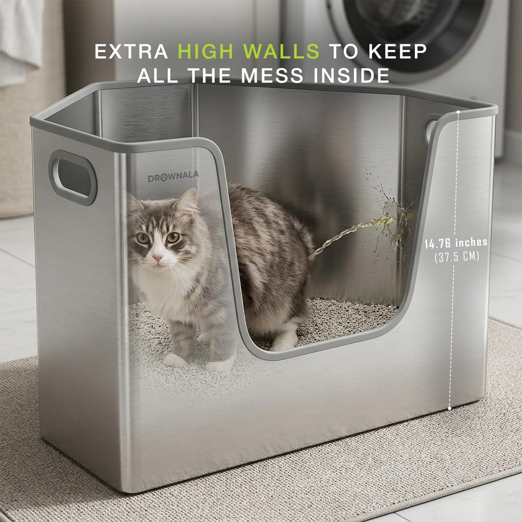 Stainless Steel Cat Litter Box W282