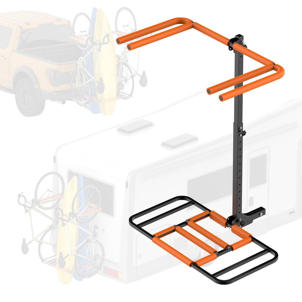 RV Kayak Rack and Bike Carrier for 2 Kayaks and 2 Bikes, 300 LBS Heavy Duty Alloy Steel U373031
