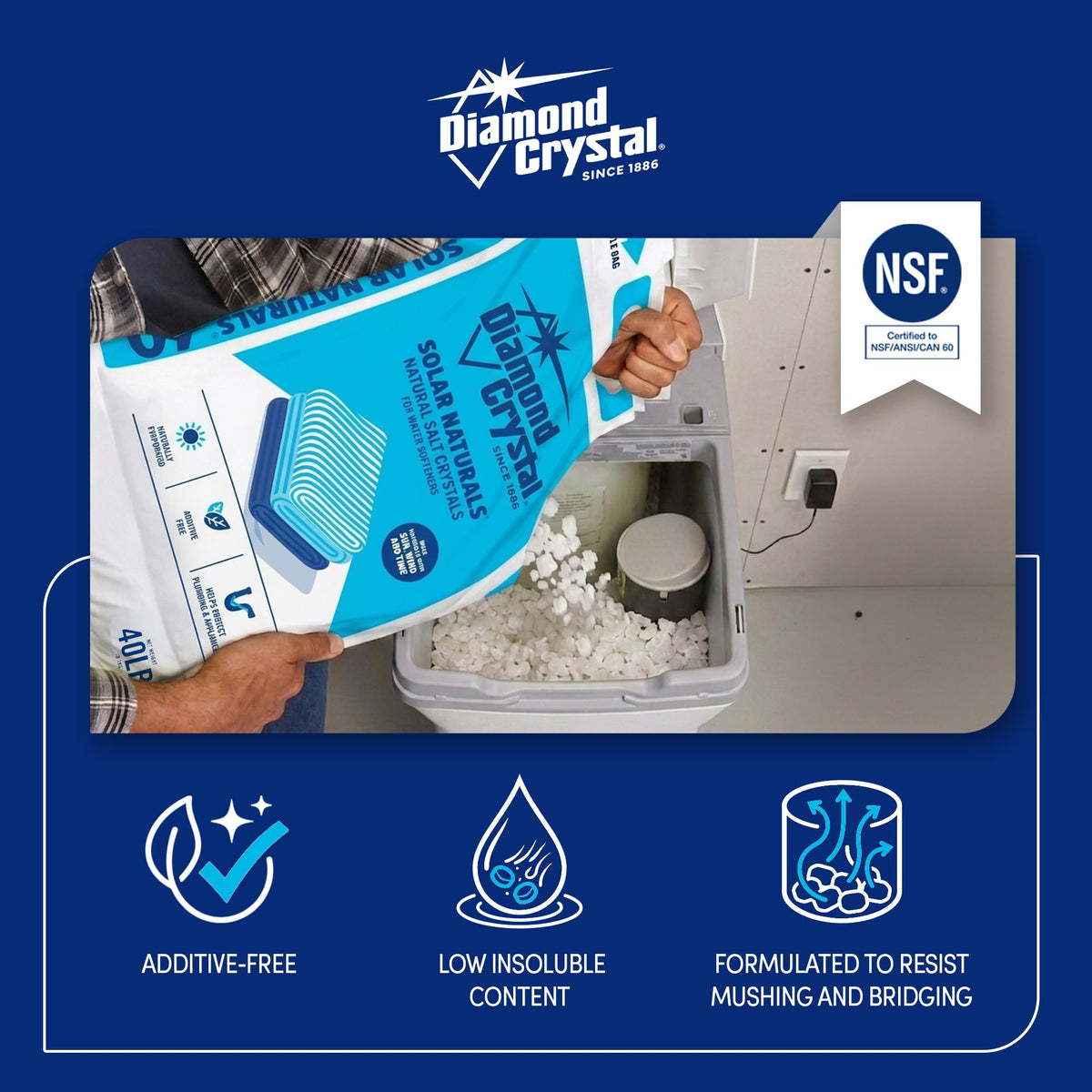 2 Pack Water Softener Salt, 40 lbs B214