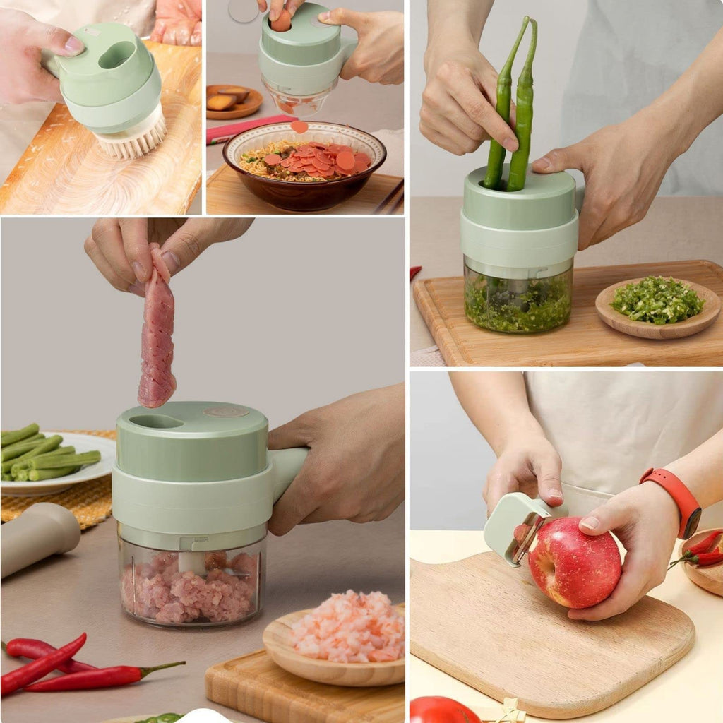 4 in 1 Handheld Electric Vegetable Cutter Set V60772