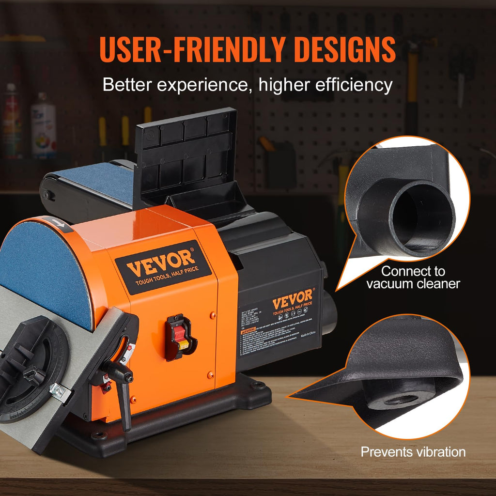 8" Disc and 4" x 36" Belt Sander with 5A Induction Motor T99753
