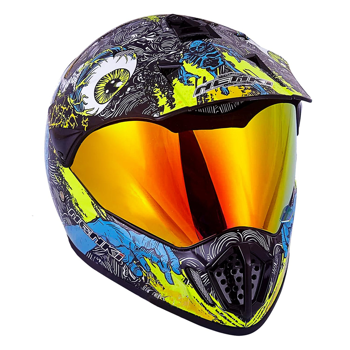 Red Full Face Motocross Helmet D8930