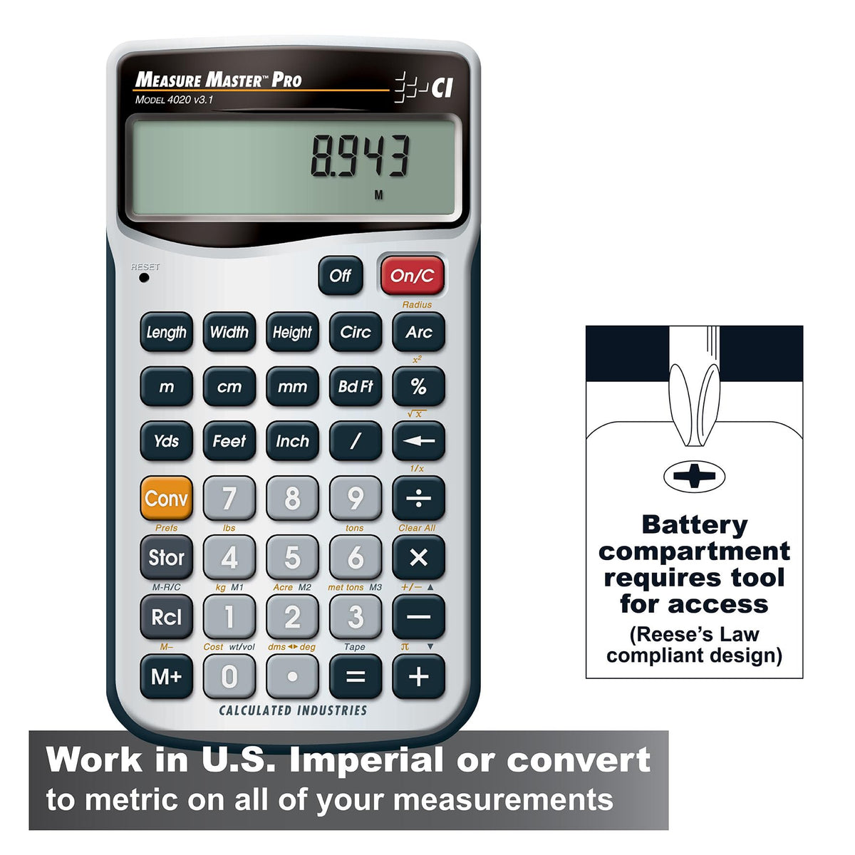 Construction Math Calculator Y58090