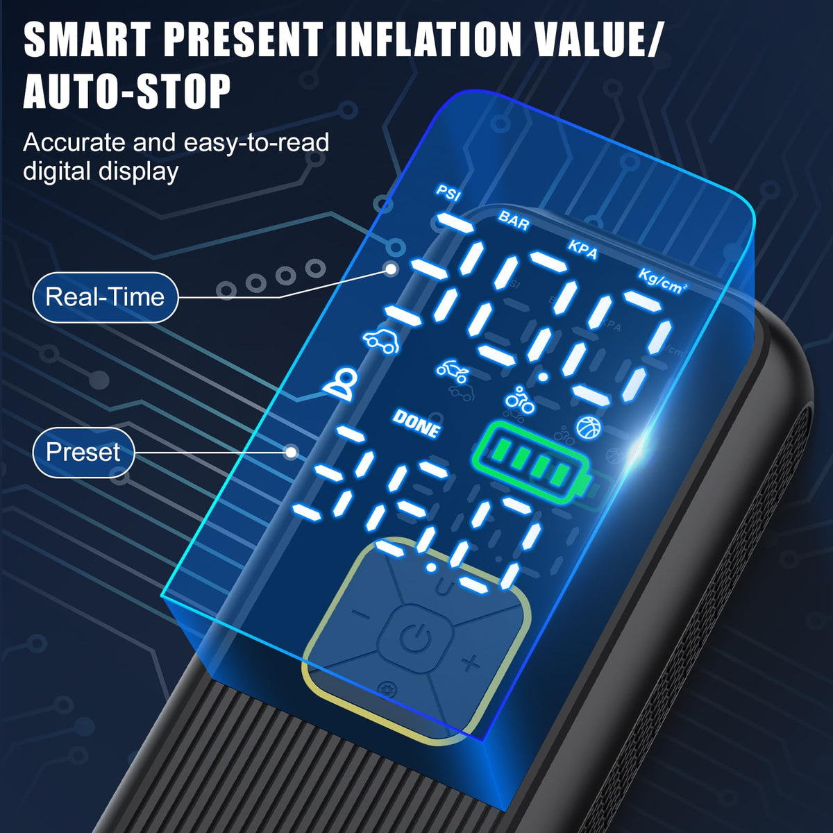 Portable Air Compressor 150PSI Tire Inflator I657