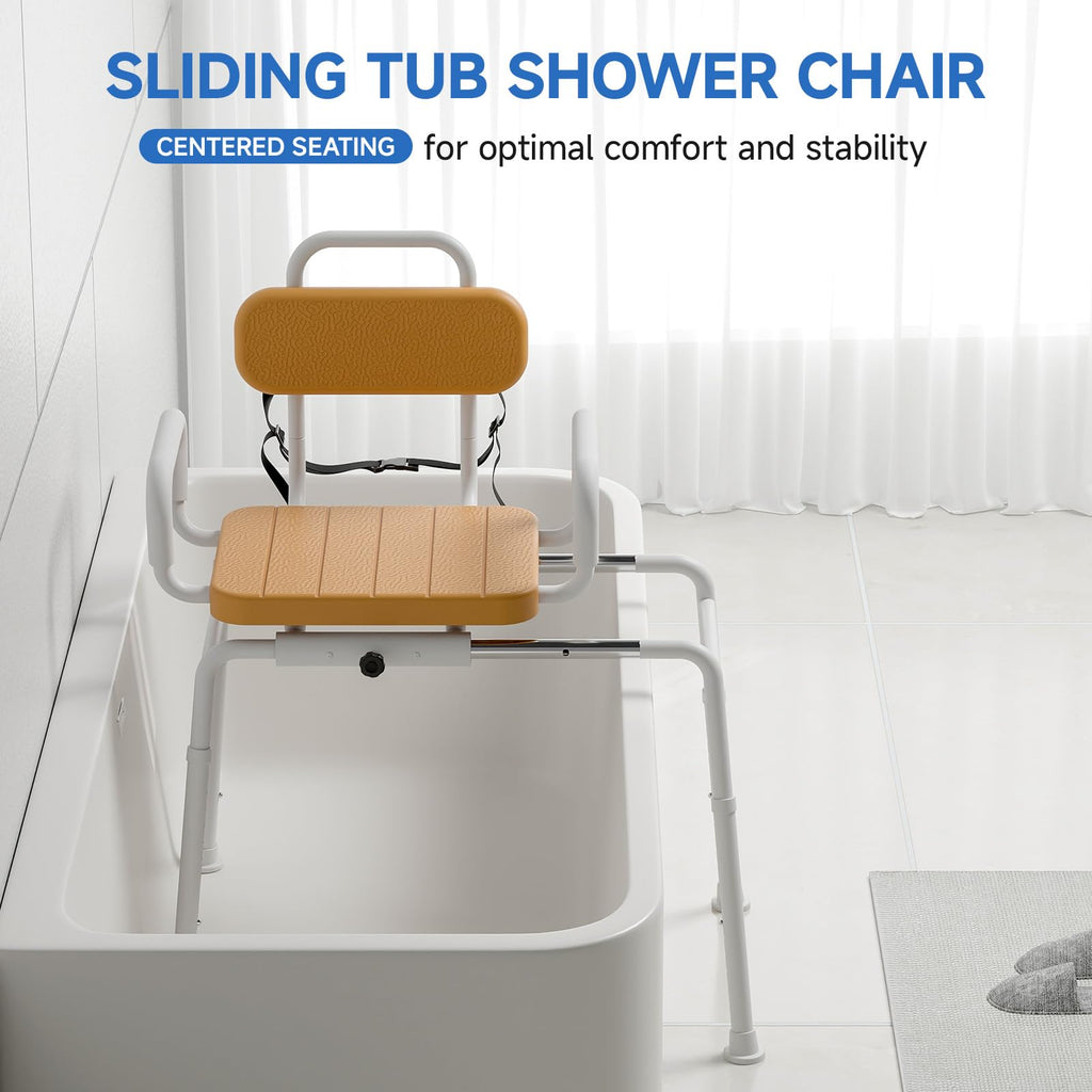 Sliding Shower Chair with Swivel Seat W4747