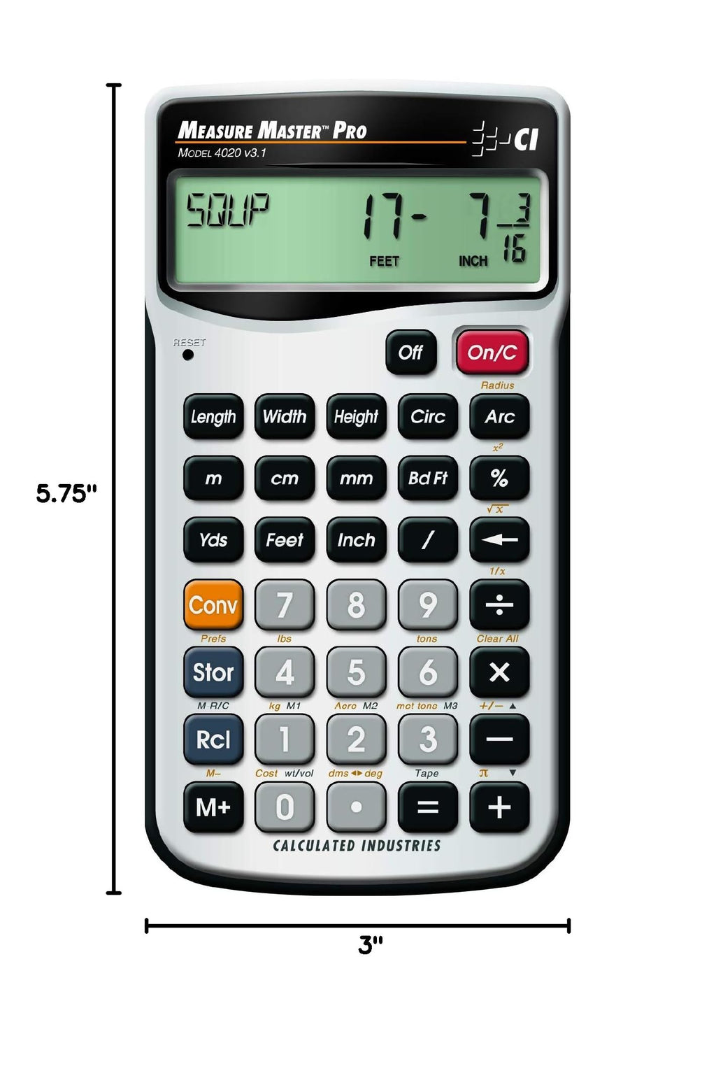 Construction Math Calculator Y58090