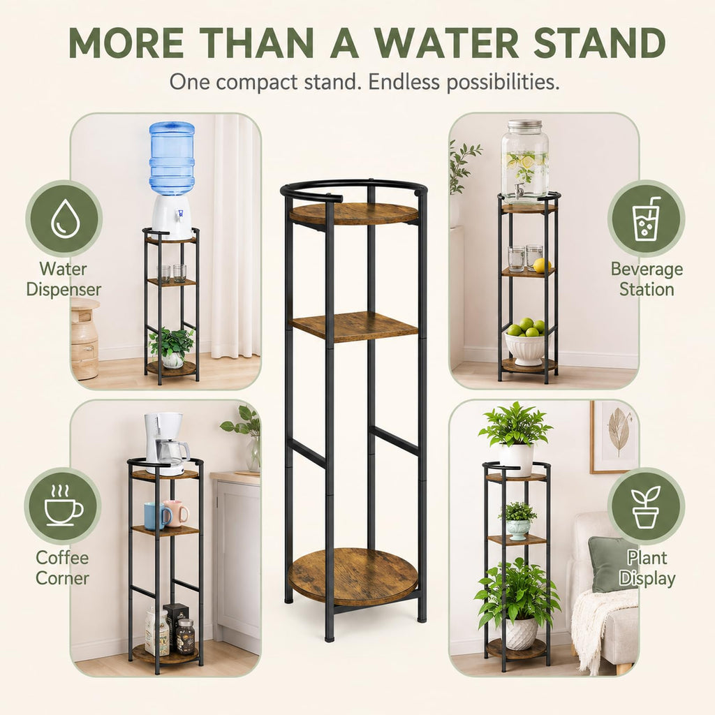 Wood 5 Gallon Water Dispenser Stand with Storage Shelf B236