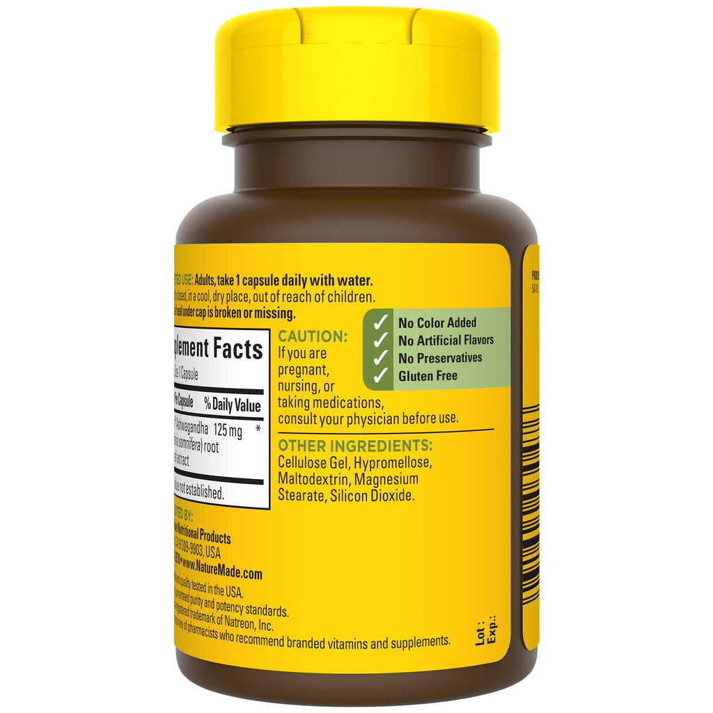 Ashwagandha Capsules 125mg 60 Capsules F41566