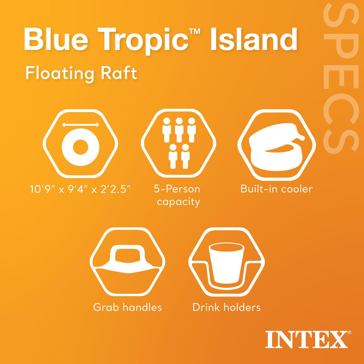 Blue 5-Person Floating with Electric Air Pump F199