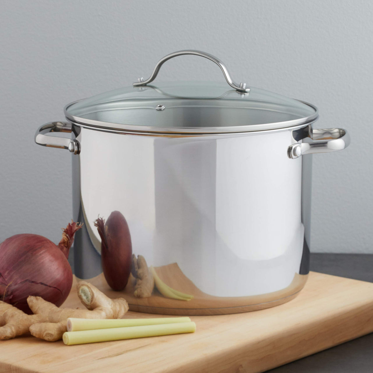 Stainless Steel 8 Quart Stock Pot with Glass Lid A970852