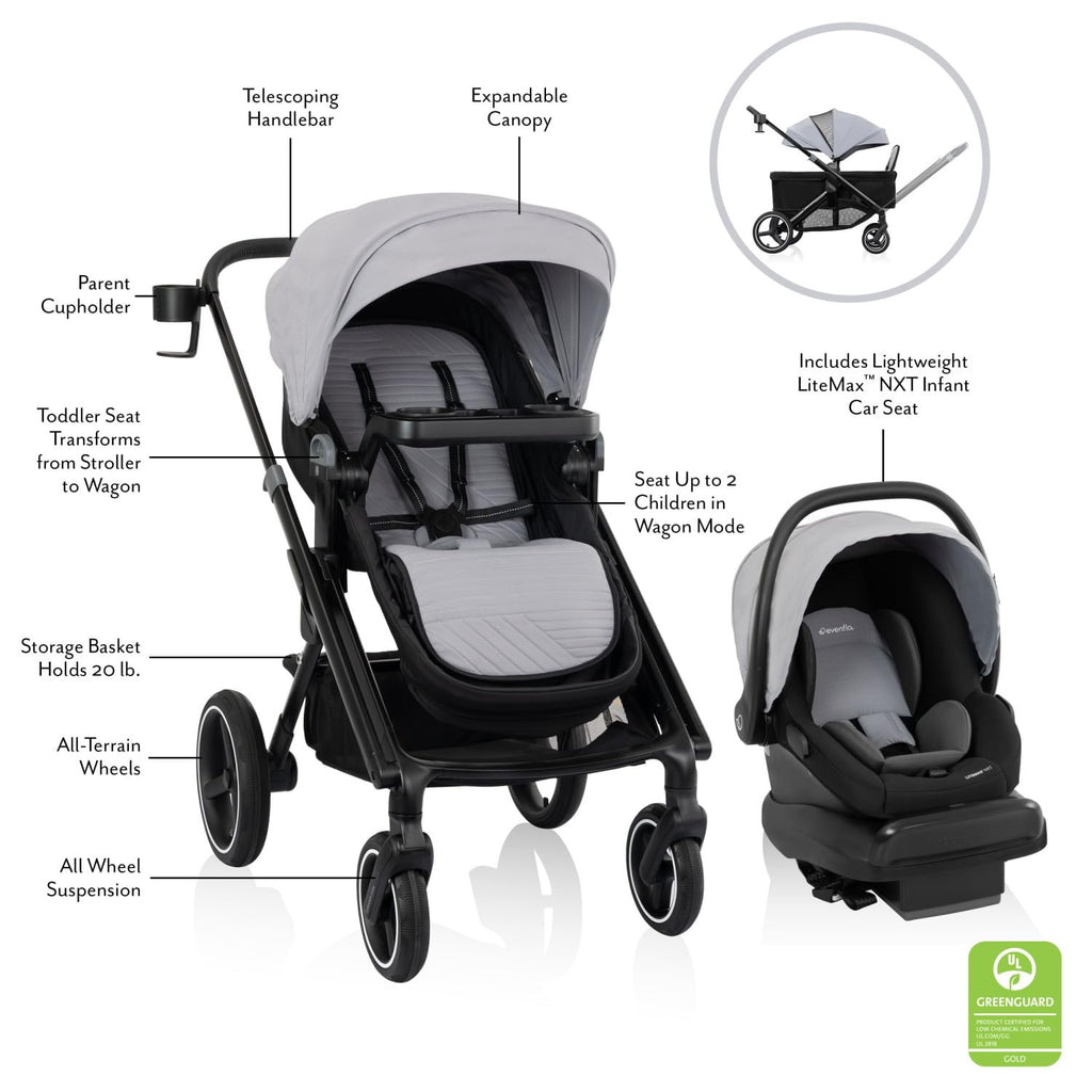 Stroller to Wagon Travel System with Car Seat S603559