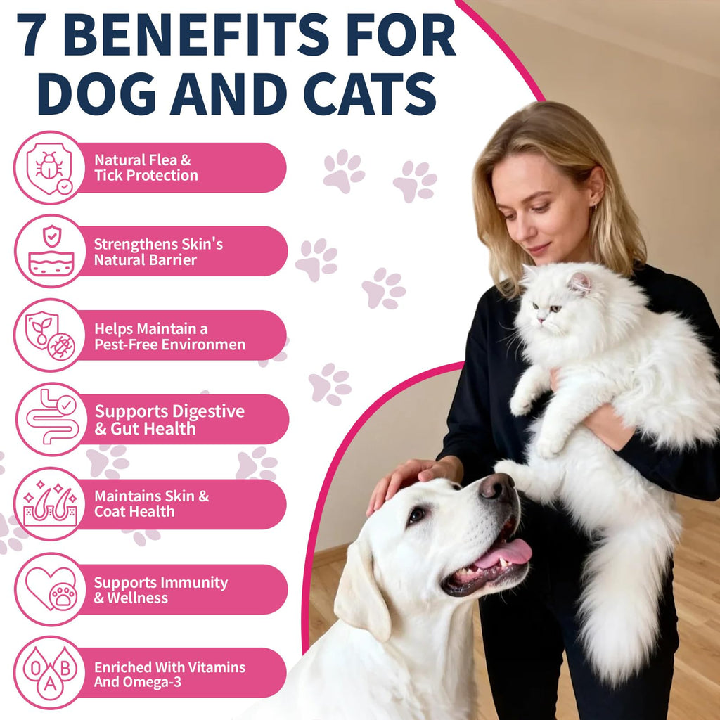 Natural Oral Flea and Tick Drops with Multivitamin for Pets N294341