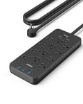 Power Strip with Surge Protector, Outlet Extender, 20W, 12 AC N9724