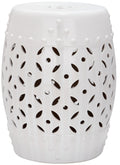White Ceramic Garden Stool H3526