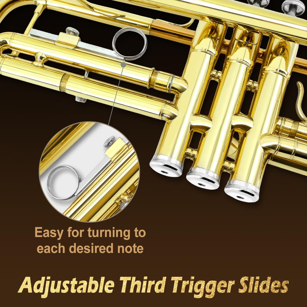 Standard Trumpet Set with Carrying Case 7C Mouthpiece Brass J94966