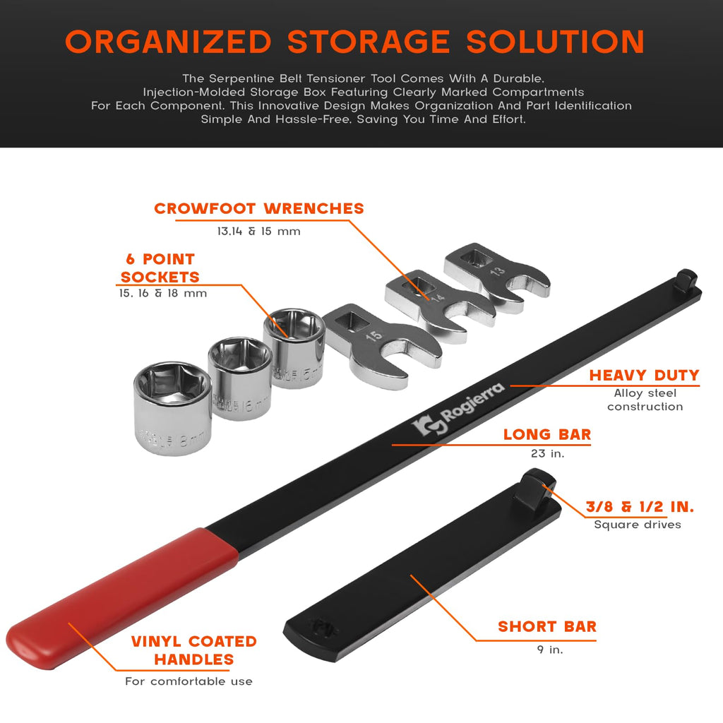 Universal Serpentine Belt Tool Kit, 8PCS S8129