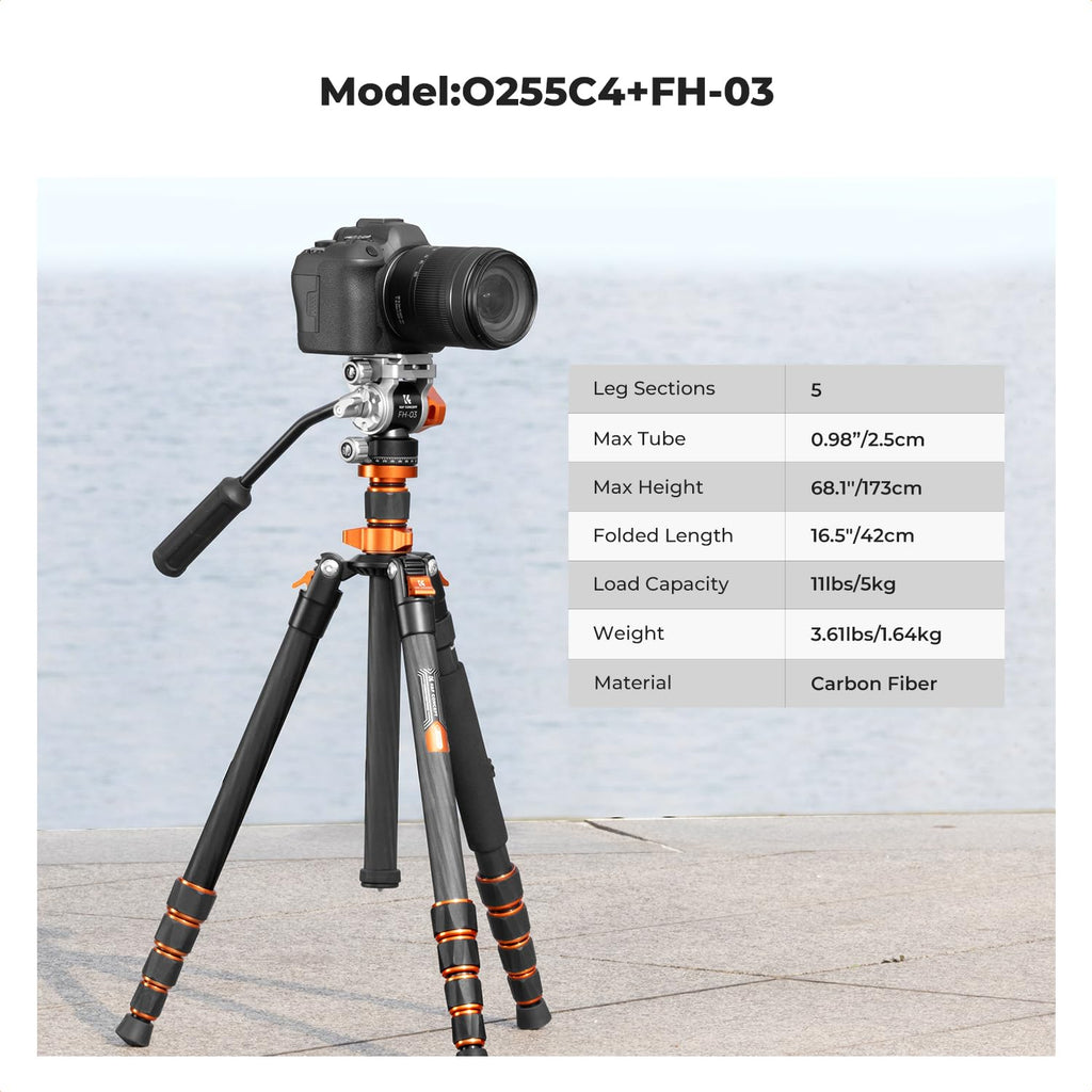 Carbon Fiber Tripod with Fluid Head M873