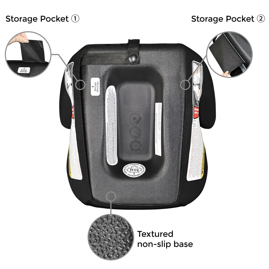 Black Backless Booster Car Seat, Pack of 2 J913682