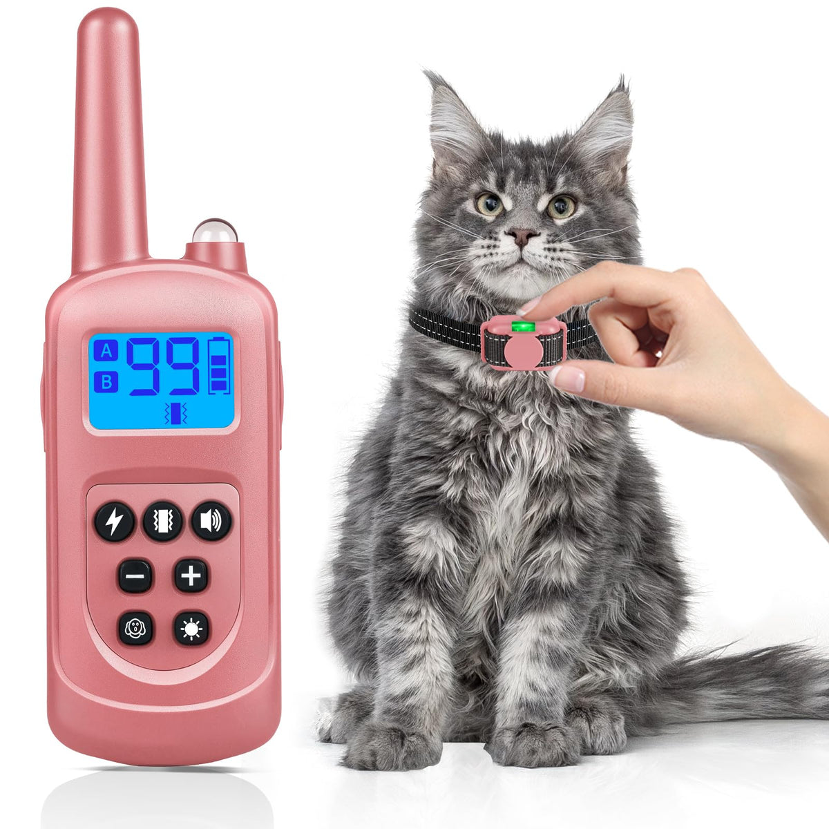 Pink Cat Shock Collar with Remote G20693