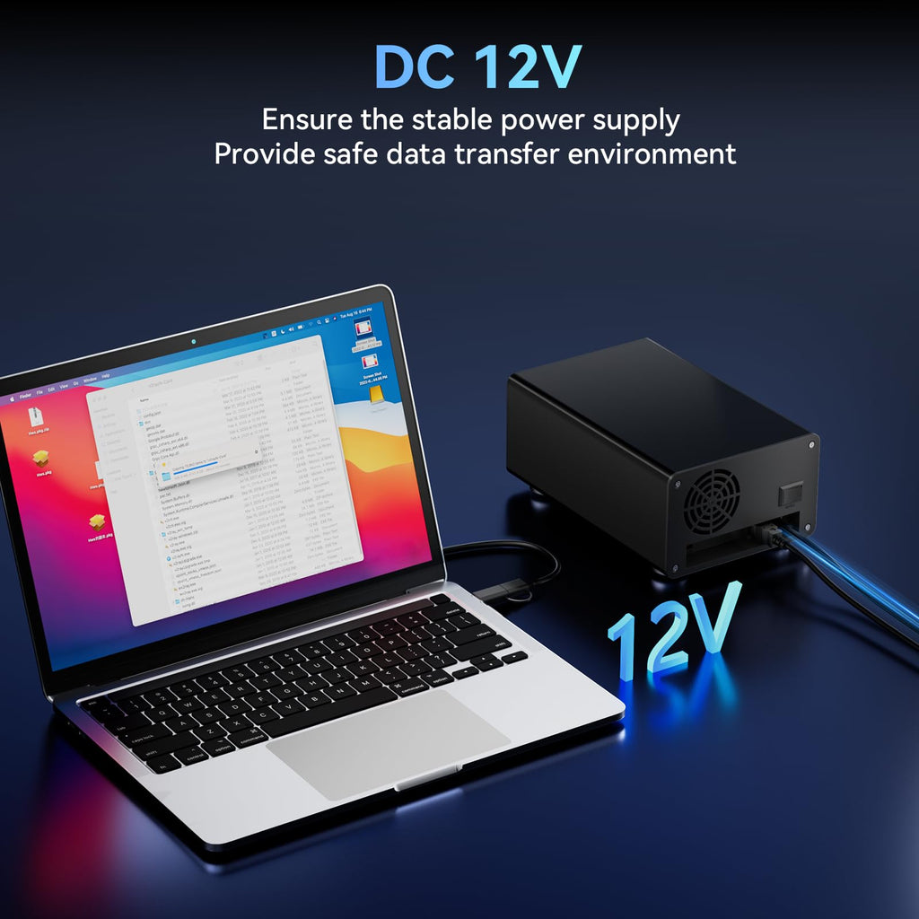 Aluminum 2 Bay Hard Drive Enclosure with Cooling Fan O645130